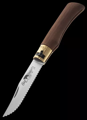 Antonini Old Bear Walnut Stainless Serrated Folding Knife Large
