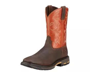 Ariat Men’s WorkHog Wide Square Toe Work Boot – Dark Earth #10005888