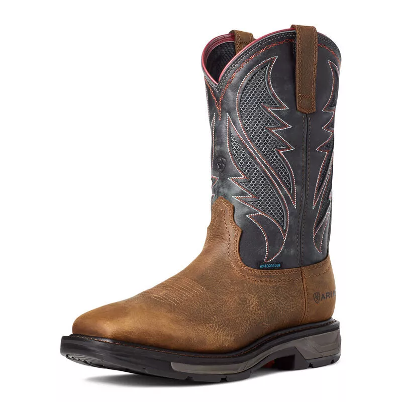 Ariat Men’s WorkHog XT VentTEK Waterproof Work Boot – Rye Brown #10035984