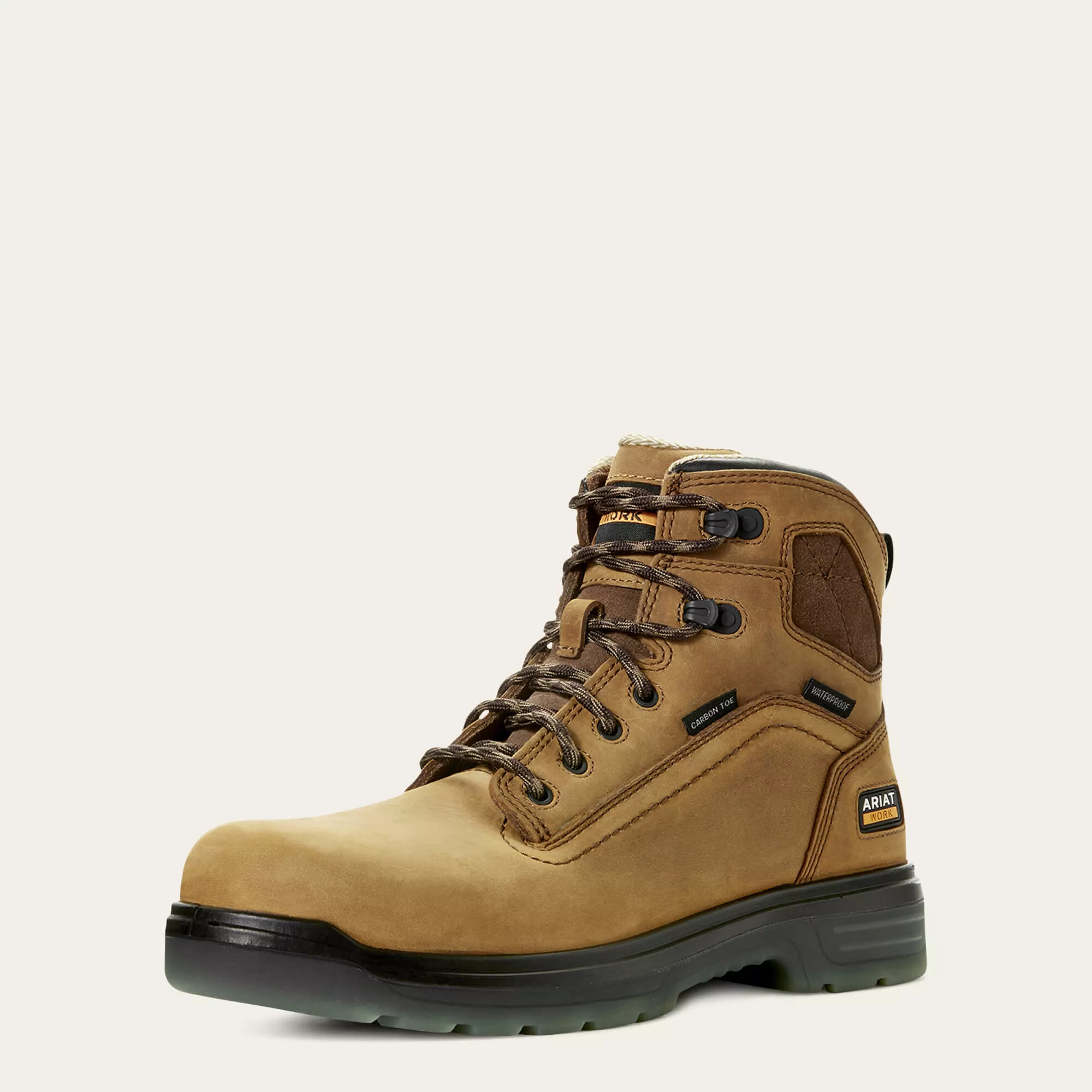 Ariat Turbo 6″ Waterproof Carbon Toe Work Boot – Aged Bark #10027335