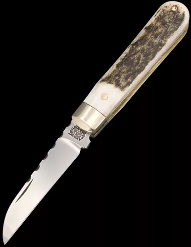 Arthur Wright Lambsfoot Stag Workback Folding Knife - Right Hand