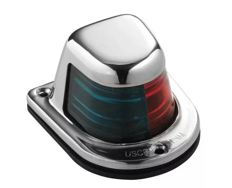 Attwood 12 V Stainless Steel Deck Mount Bi-Color Side Light• 66318-7