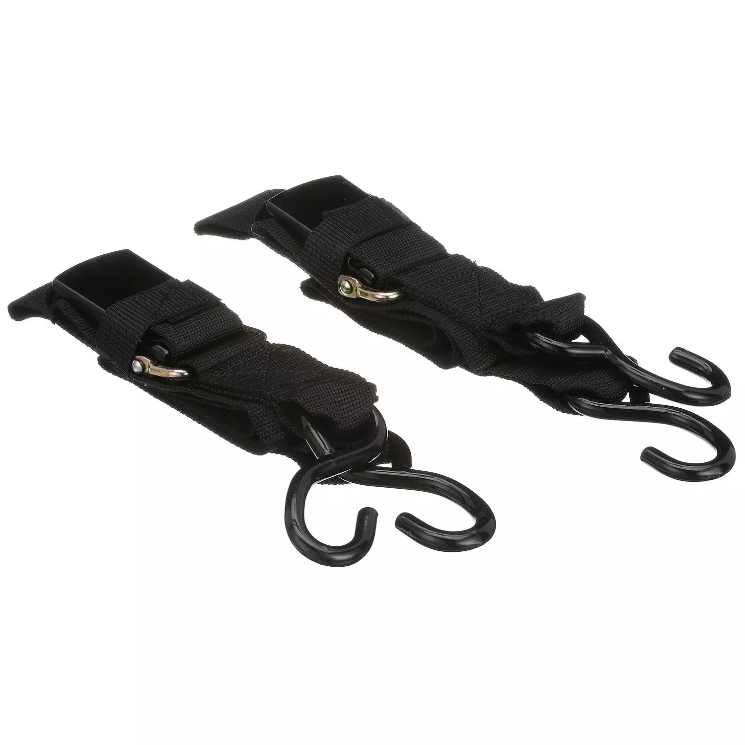 Attwood 4′ x 2″ Quick-Release Transom Tie-Down Strap with Hook End, Pair• 15232-7