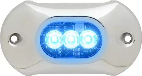 Attwood LightArmor (HP) Series 4" Sapphire Blue 800 lm Surface Mount Underwater LED Light• 65UW03B-7
