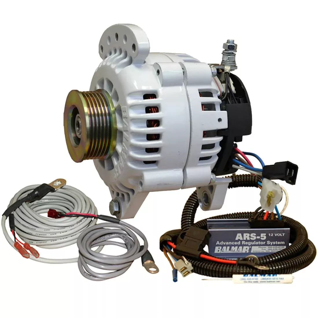 Balmar Alternator 120 Amp Saddle Mount ARS Regulator W/Temp Sensor Single K6 Pulley• 60-YP-120-K6