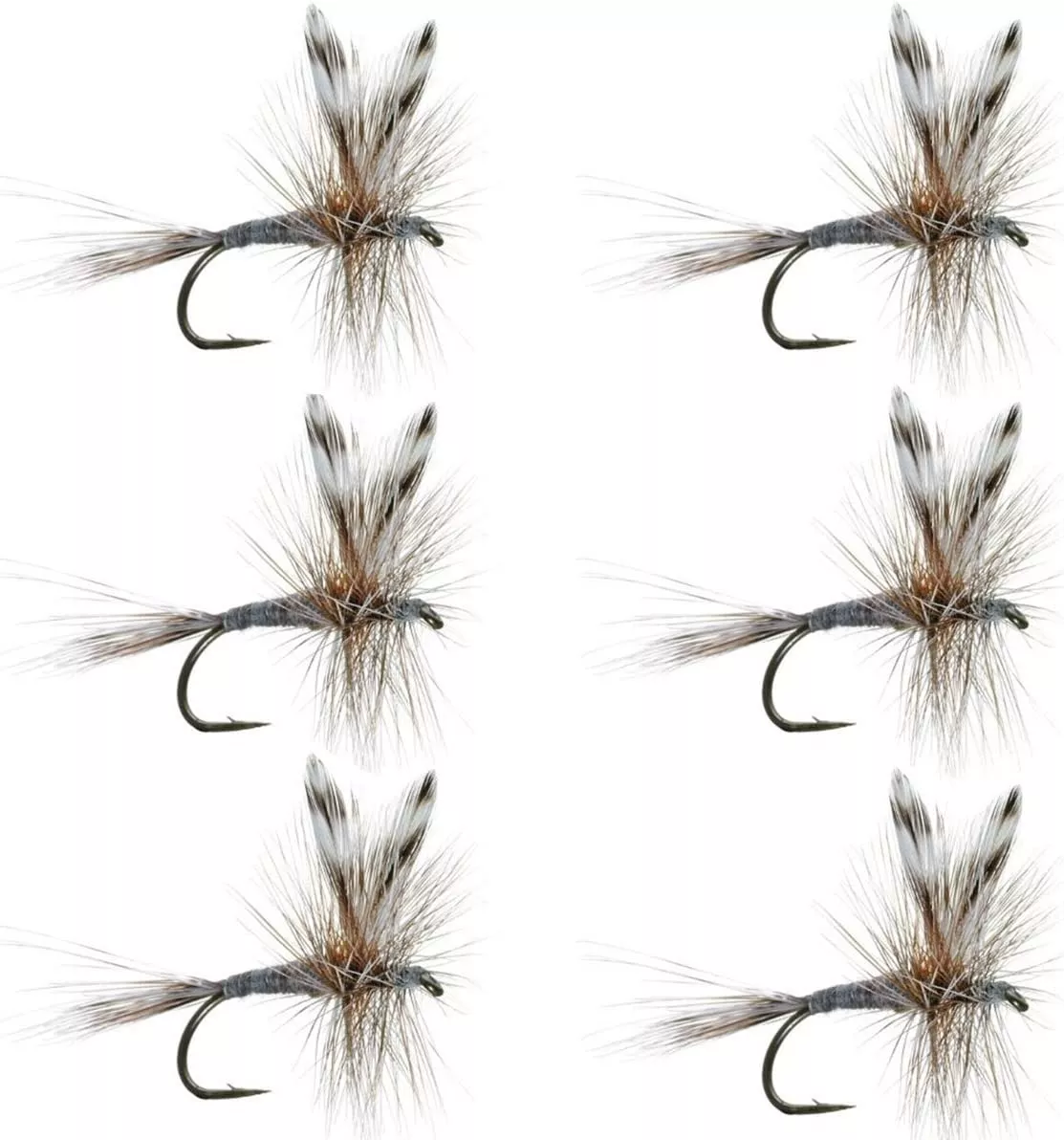 Barbless Adams Classic Dry Fly – Set of 6 – Hook Size 18