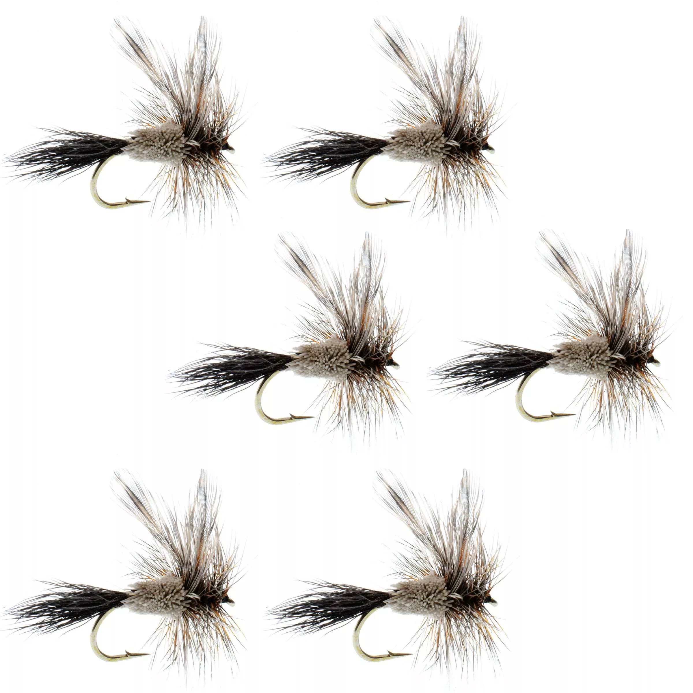 Barbless Adams Irresistible Classic Dry Fly – 6 Flies Hook Size 12