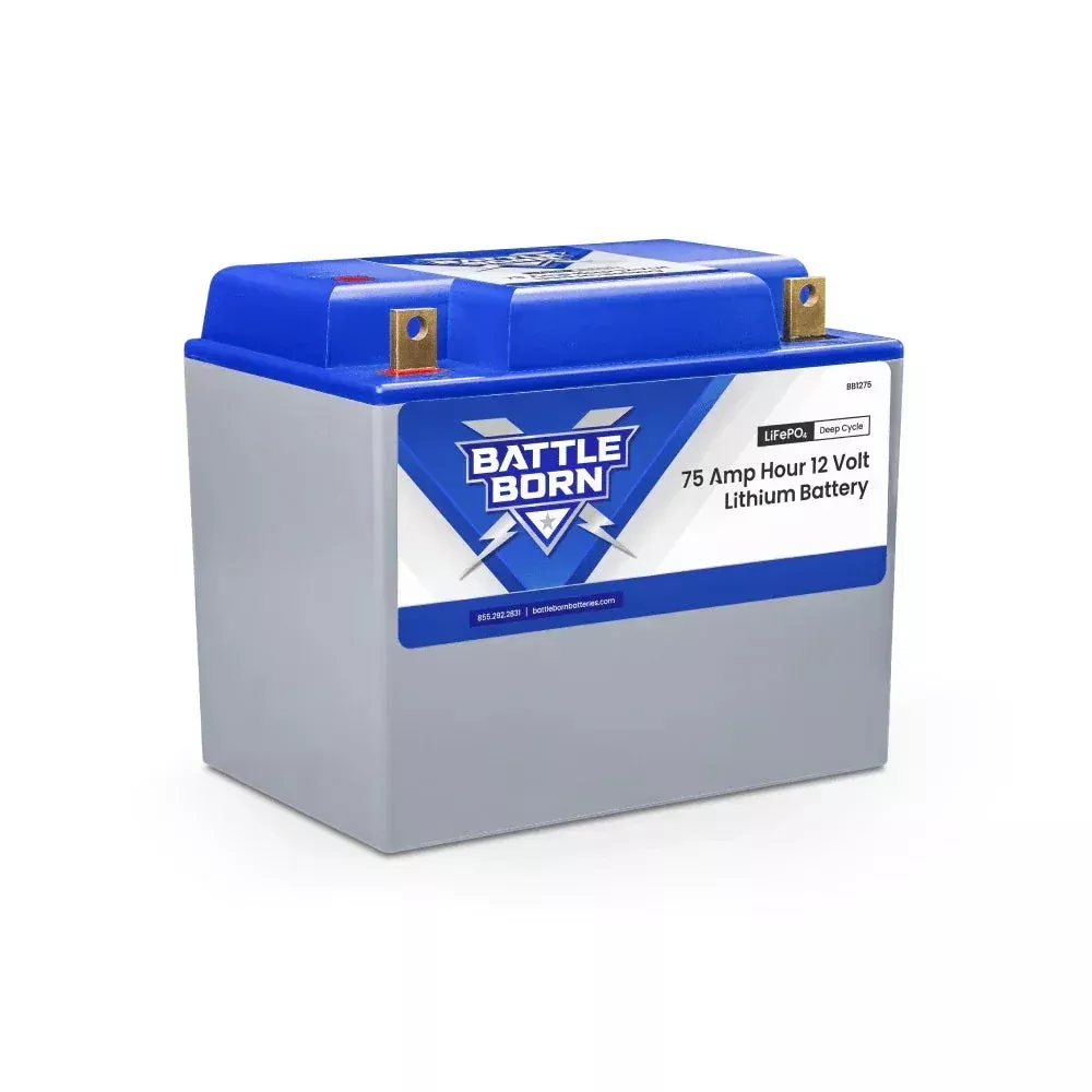 Battle Born 75Ah 12V Group 24 LiFePO4 Deep Cycle Battery