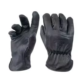 Bear Knuckles Gloves Fleece-Lined Water Resistant Leather Cowhide Driver Gloves - Black - M