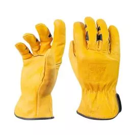 Bear Knuckles Gloves Regular Duty Leather Cowhide Glove - Yellow - L