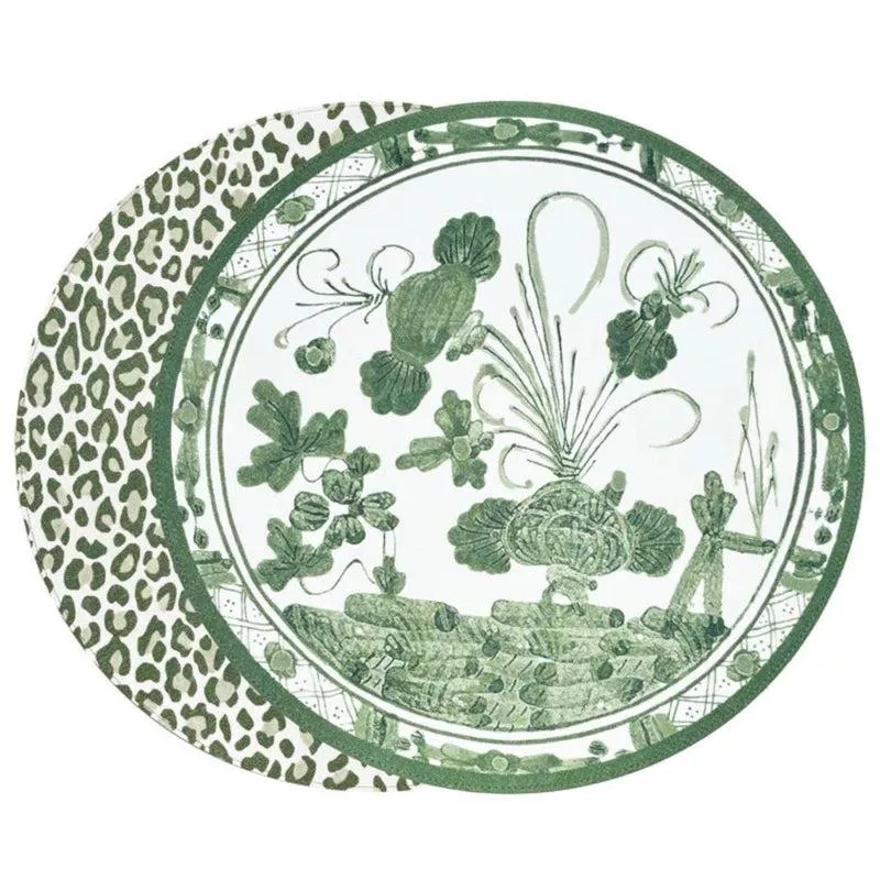 Beatriz Ball Vida Faenza and Cheetah Round15.5" Round Placemats (Set of 4)