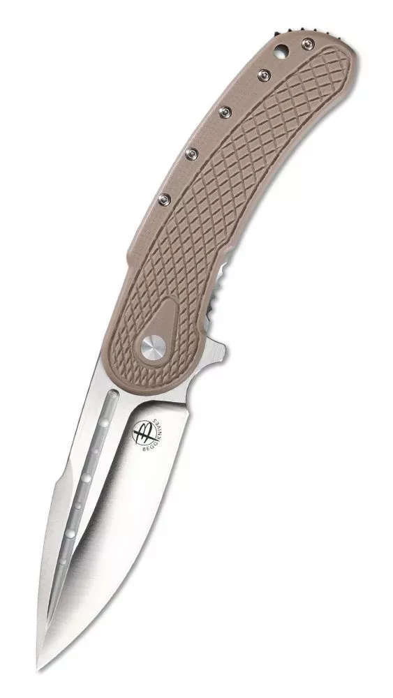 Begg Knives Bodega Tan Frame Lock Folding Knife