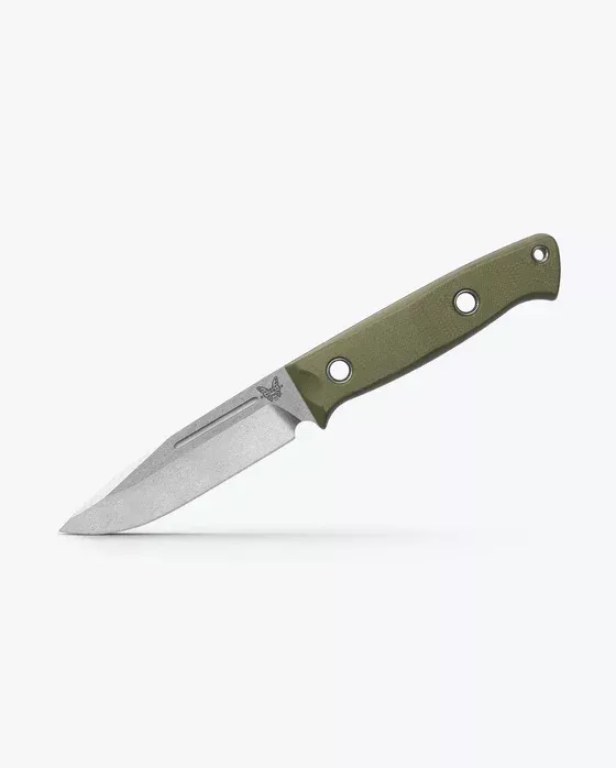 Benchmade Bushcrafter Fixed Blade Knife w/ Leather Sheath
