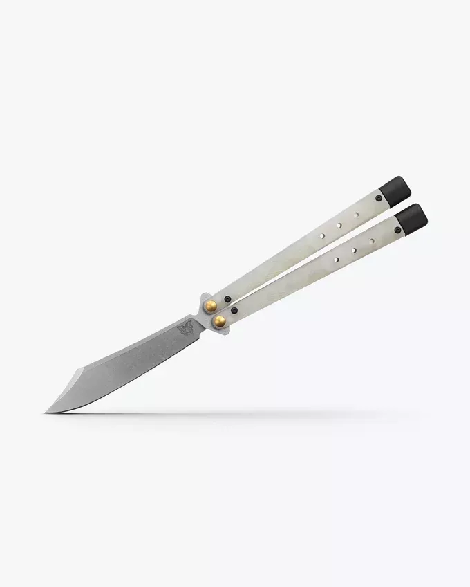 Benchmade Necron Balisong Latchless G10 w/ Scimitar Blade