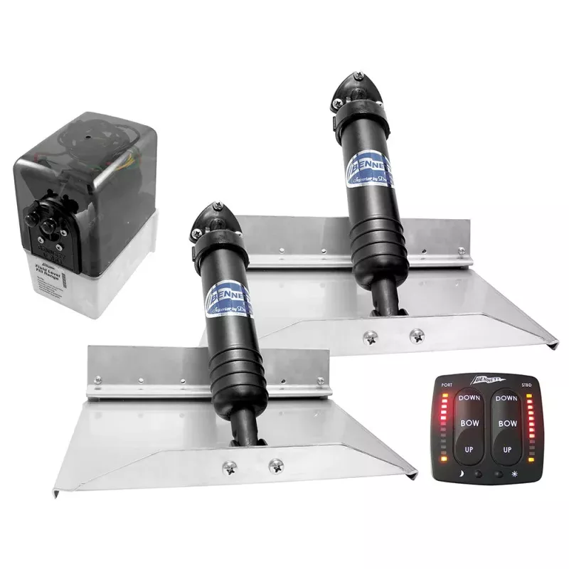 Bennett Trim Tab Kit 12 x 9 w/Electronic Indicator Control Switch