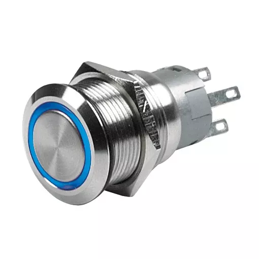 BEP Blue 12V On/Off Push Button Switch• 80-511-0004-01