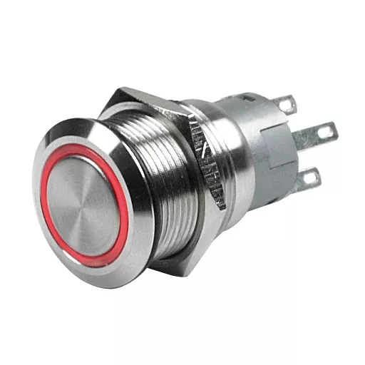 BEP Red 12V On/Off Latching Push Button Switch• 80-511-0001-01