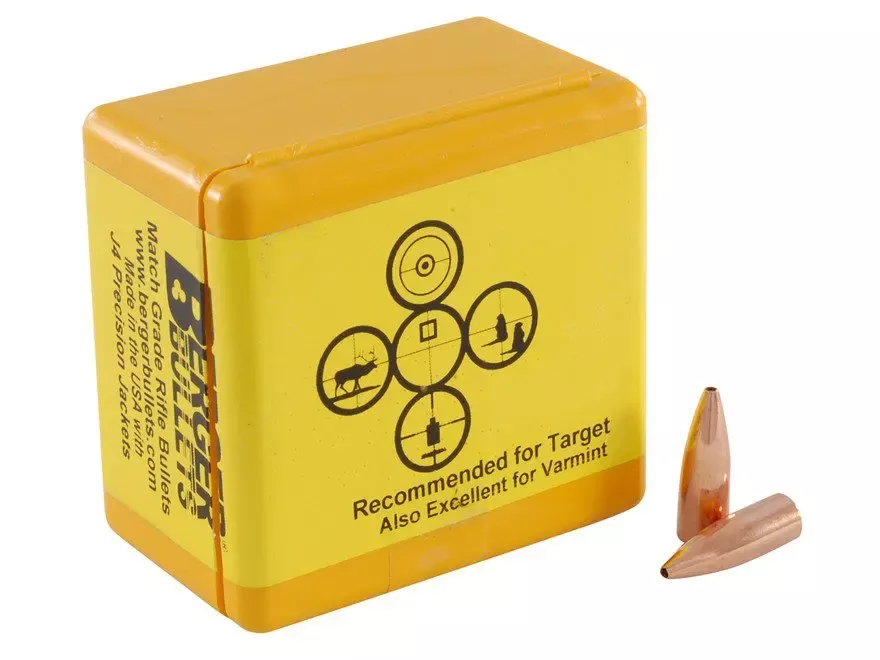 Berger Target Bullet 22 Cal 55 Gr FB 100/Box