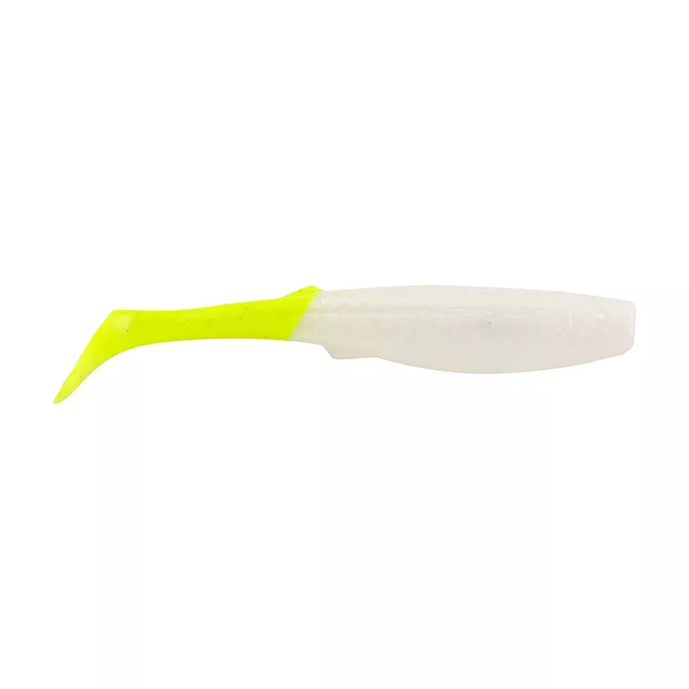 Berkley Gulp! Paddleshad – 4″ – Pearl White/Chartreuse [1545531]