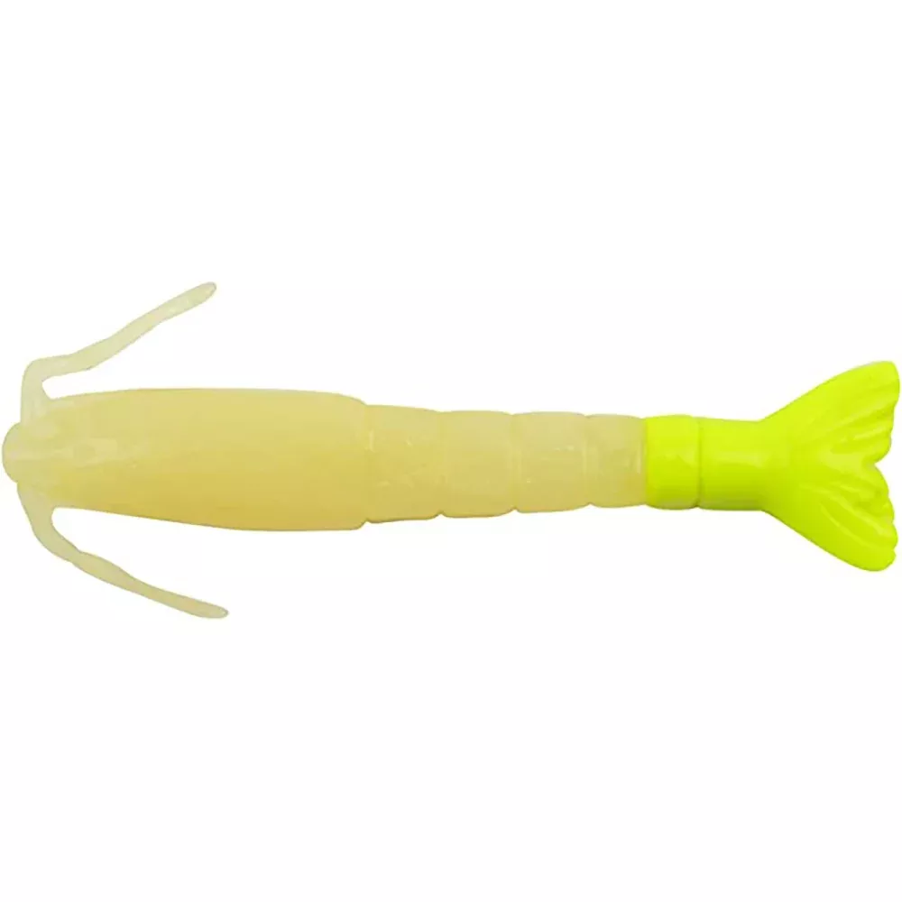 Berkley Gulp! Saltwater Shrimp – 4″ – Glow/Chartreuse [1240010]