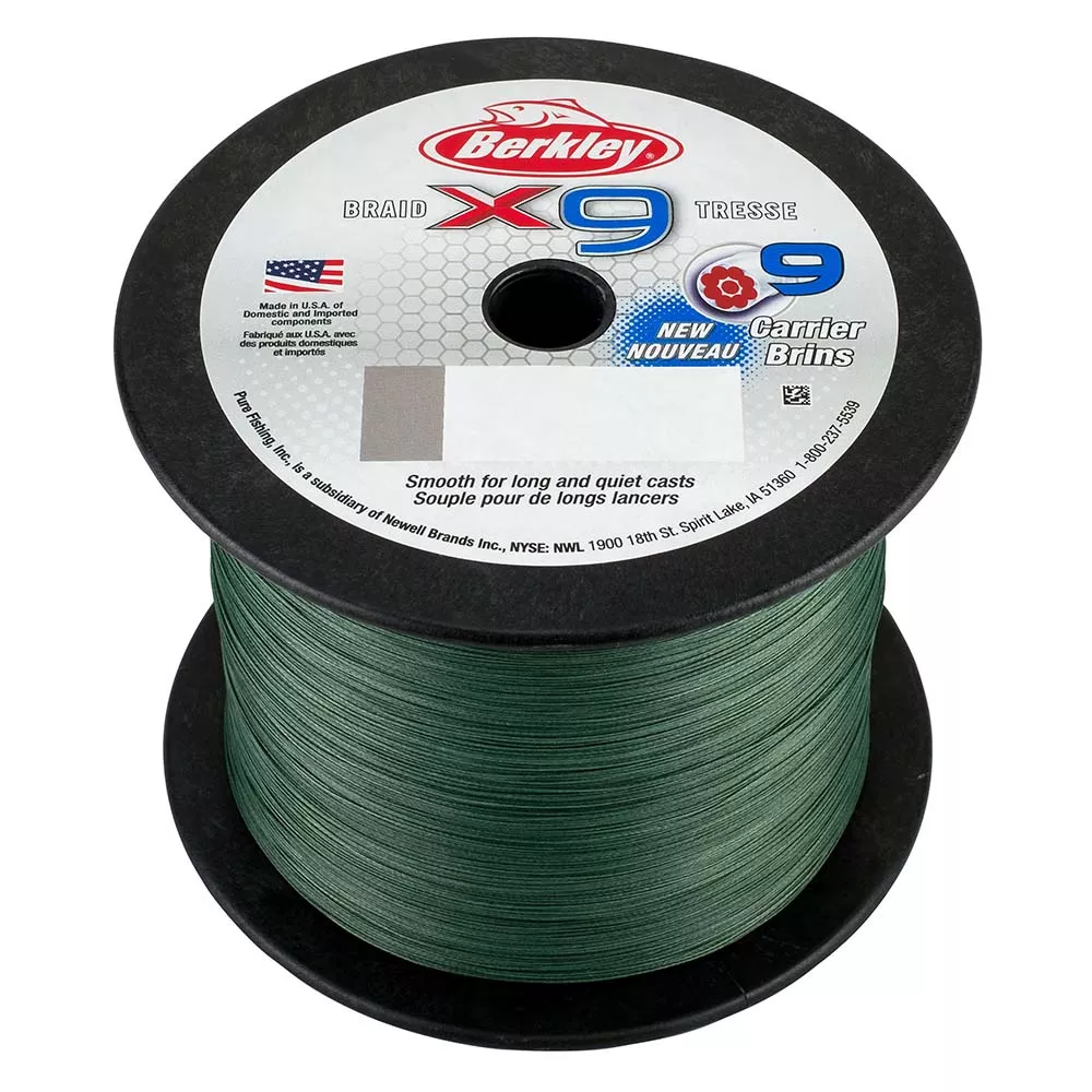 Berkley x9 Braid Low-Vis Green – 30lb – 2188 yds – X9BBK30-22 [1486839]