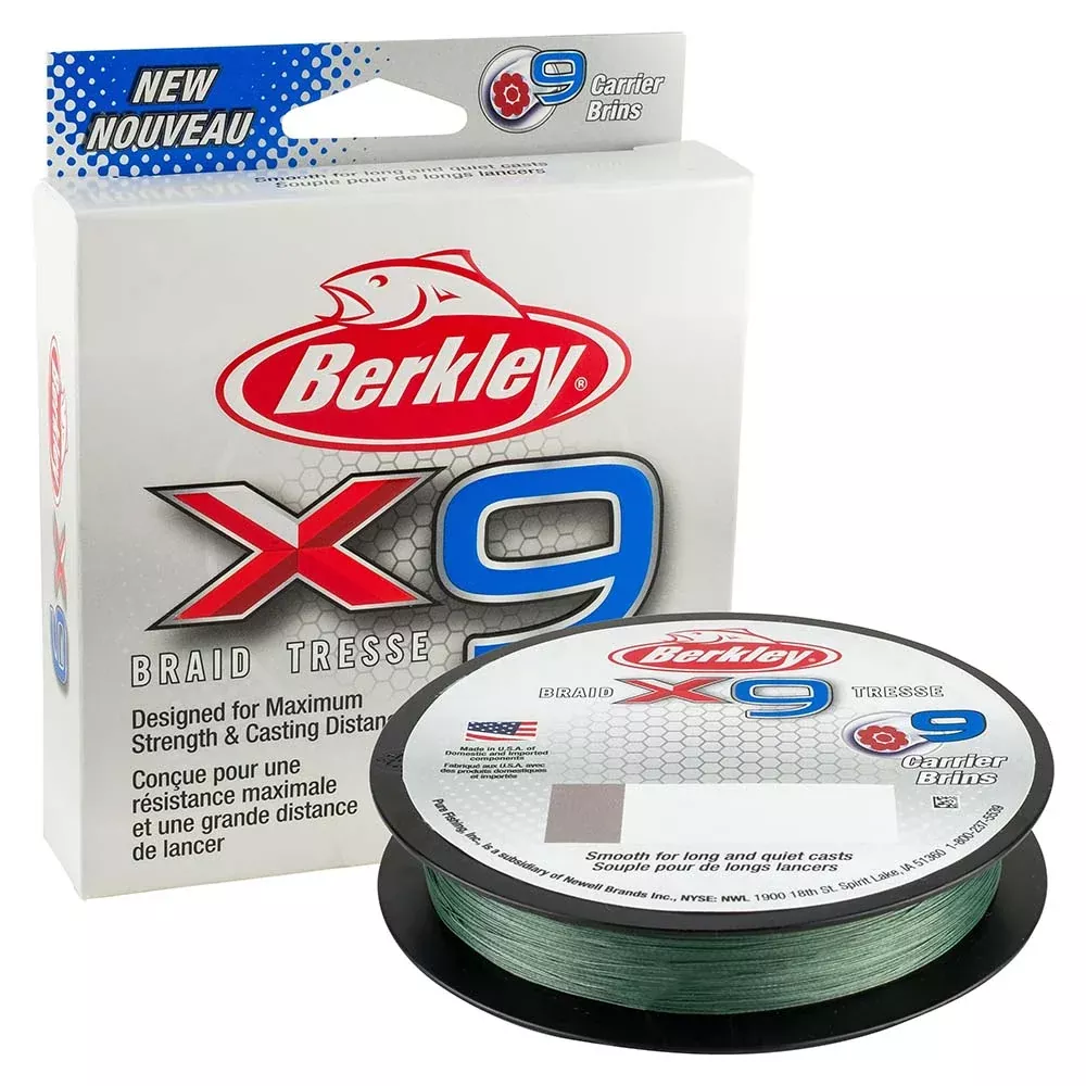 Berkley x9 Braid Low-Vis Green – 8lb – 328 yds – X9B3308-22 [1486823]