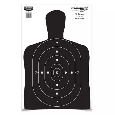 Birchwood Casey Eze-Scorer 12" x 18" BC-27 Targets, 10 Pack
