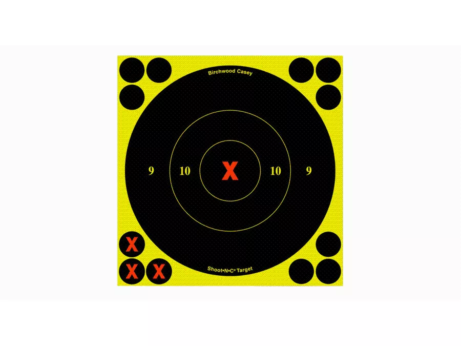 BirchwoodShoot-N-C Reactive Target 60 Pack Black/Yellow 6"