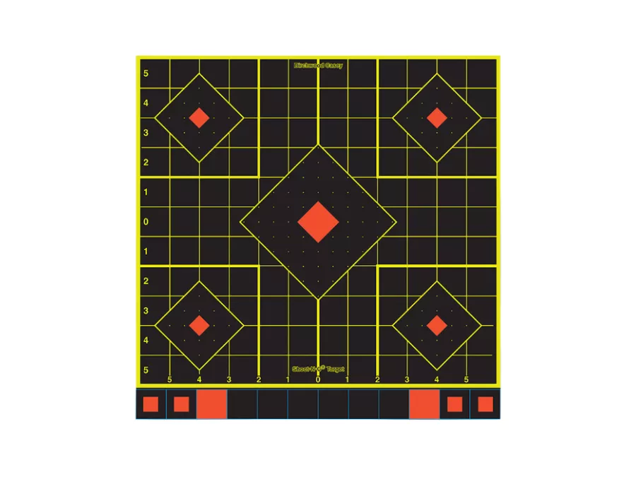 BirchwoodShoot-N-C Reactive Target Multi Color 12" 5-Diamond, Black/Yellow