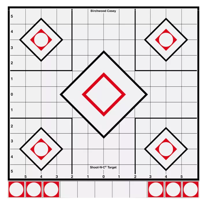 BirchwoodShoot-N-C Reactive Target White/Red 12" 5-Diamond
