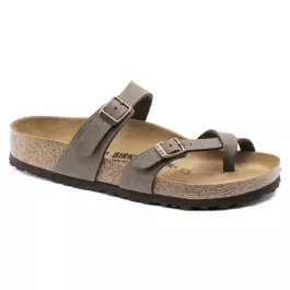 Birkenstock Unisex Mayari Birkibuc Sandals - Mocha - 36