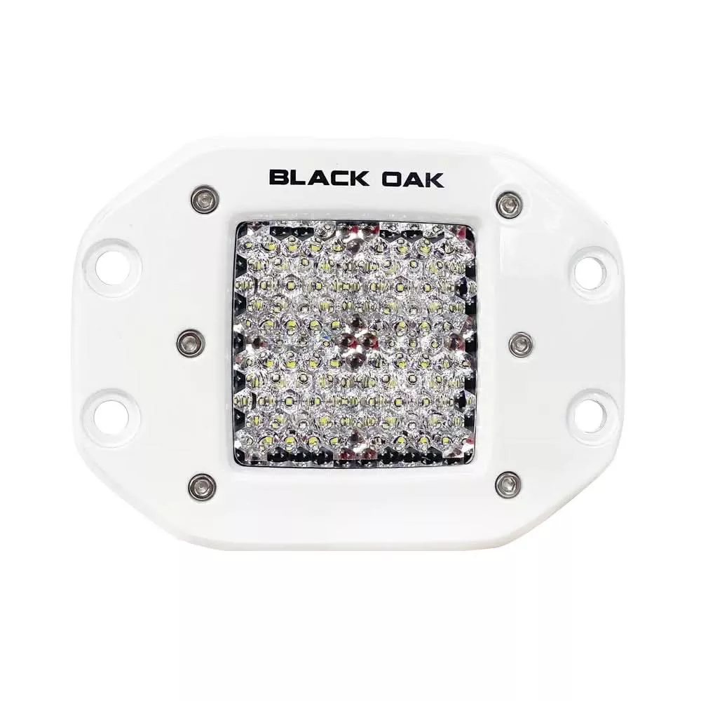 Black Oak Pro Series 2" Flush Mounted Diffused Light - White - 2DM-FPOD10CR