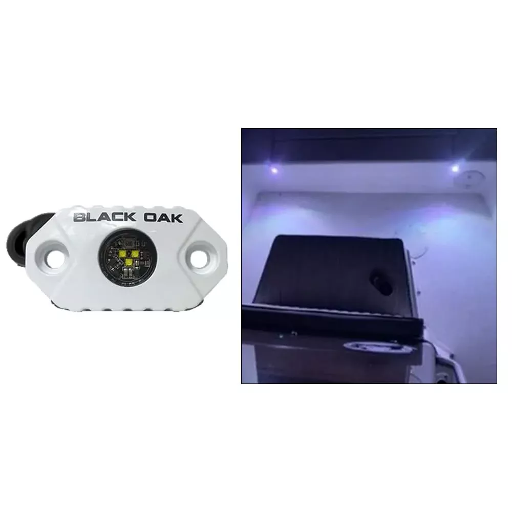 Black Oak Rock Accent Light - White - White Housing - MAL-W