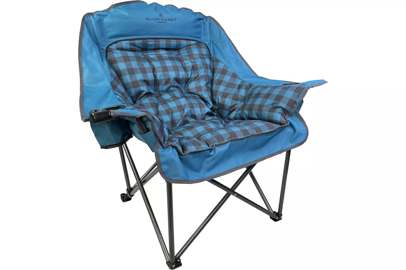 Black Sierra Equipment Comfort Cloud Chair - Buffalo Check Blue