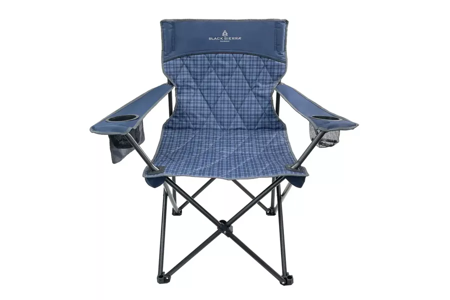 Black Sierra Equipment Quilted Quad Chair Blue