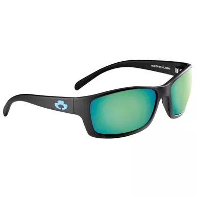 Blue Otter Polarized Oconee Sunglasses Matte Black/deep Green Lens