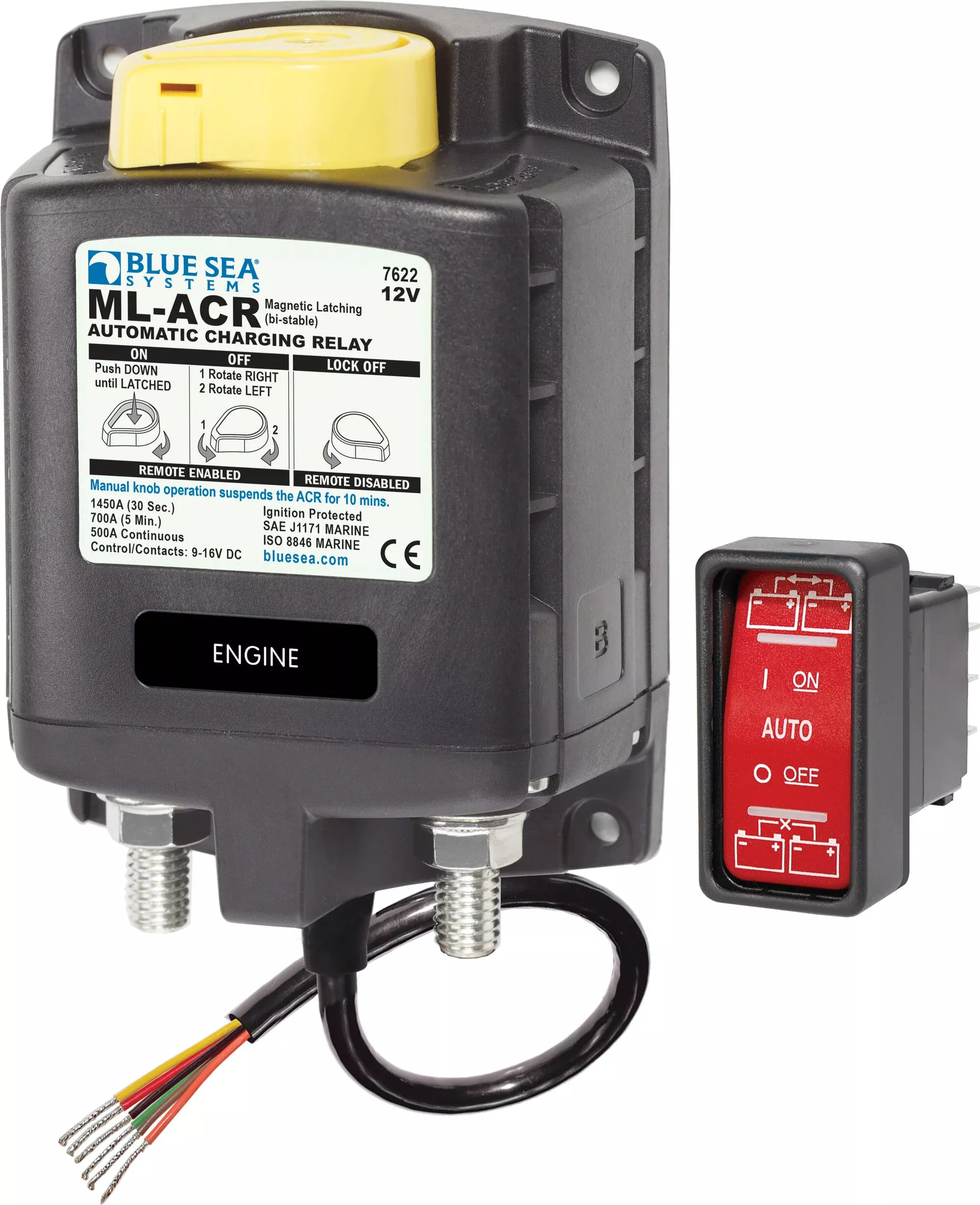 Blue Sea ML-Series Heavy Duty Automatic Charging Relay• 7622-BSS