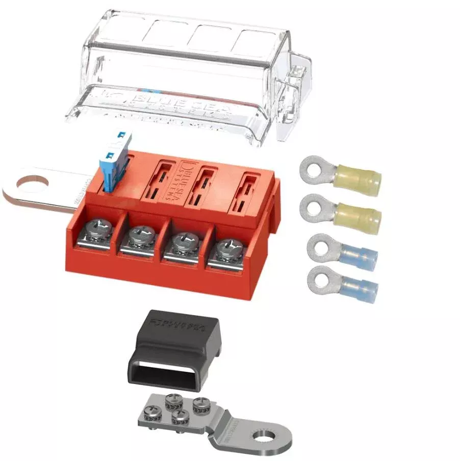Blue Sea ST-Blade Battery Terminal Mount Fuse Block Kit• 5024-BSS