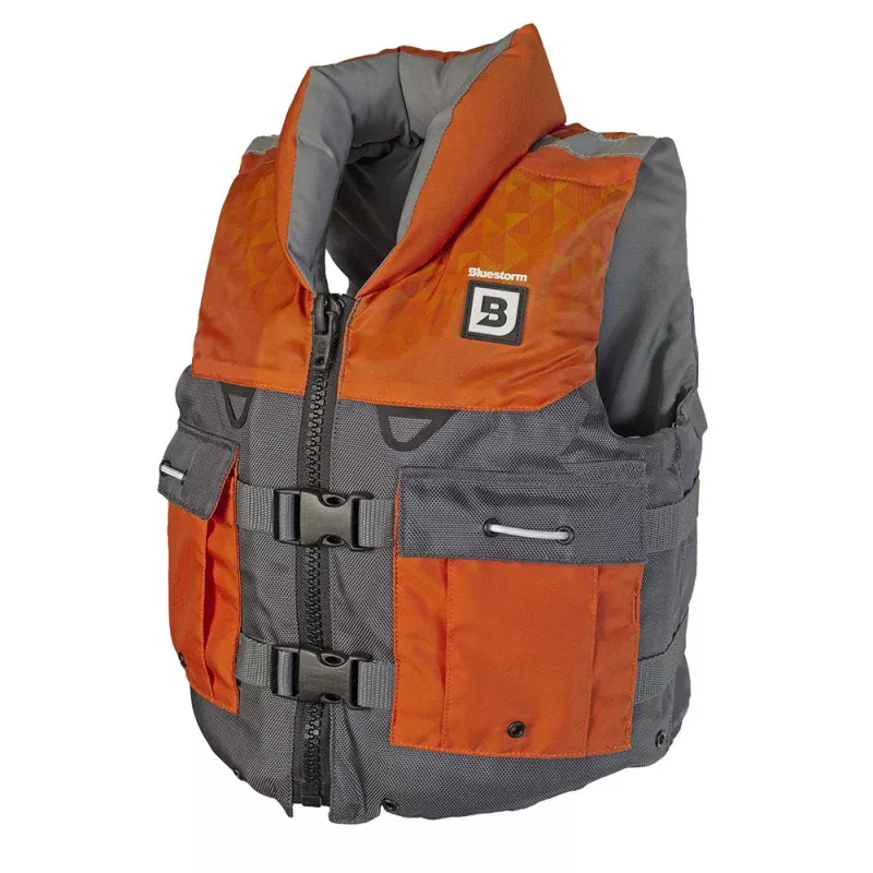 Bluestorm Classic Youth Fishing Life Jacket – Optic Orange