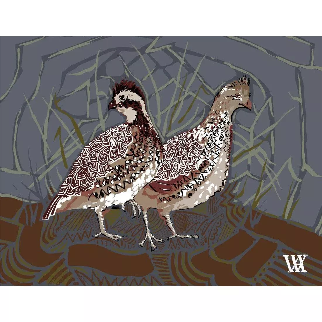 Bobwhite Pair Framed Artwork