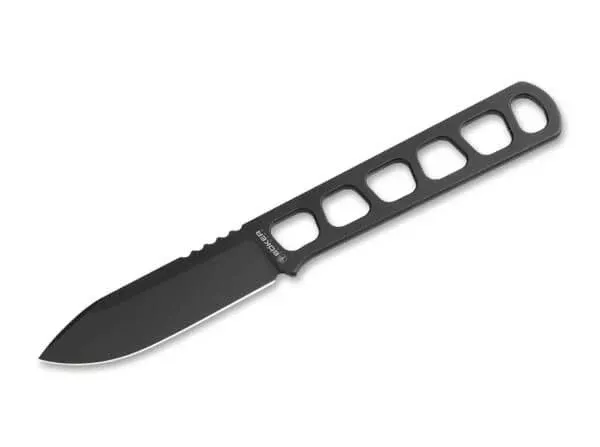 Boker Solingen BFF Packlite All Black Fixed Blade Knife