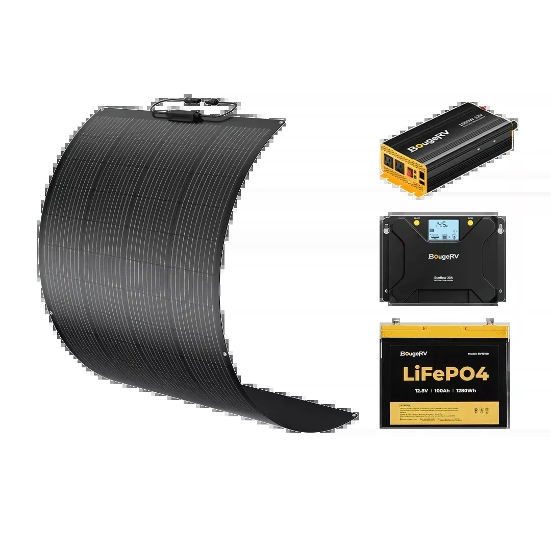 BougeRV 12V 200 Watt Flexible Solar System Kit