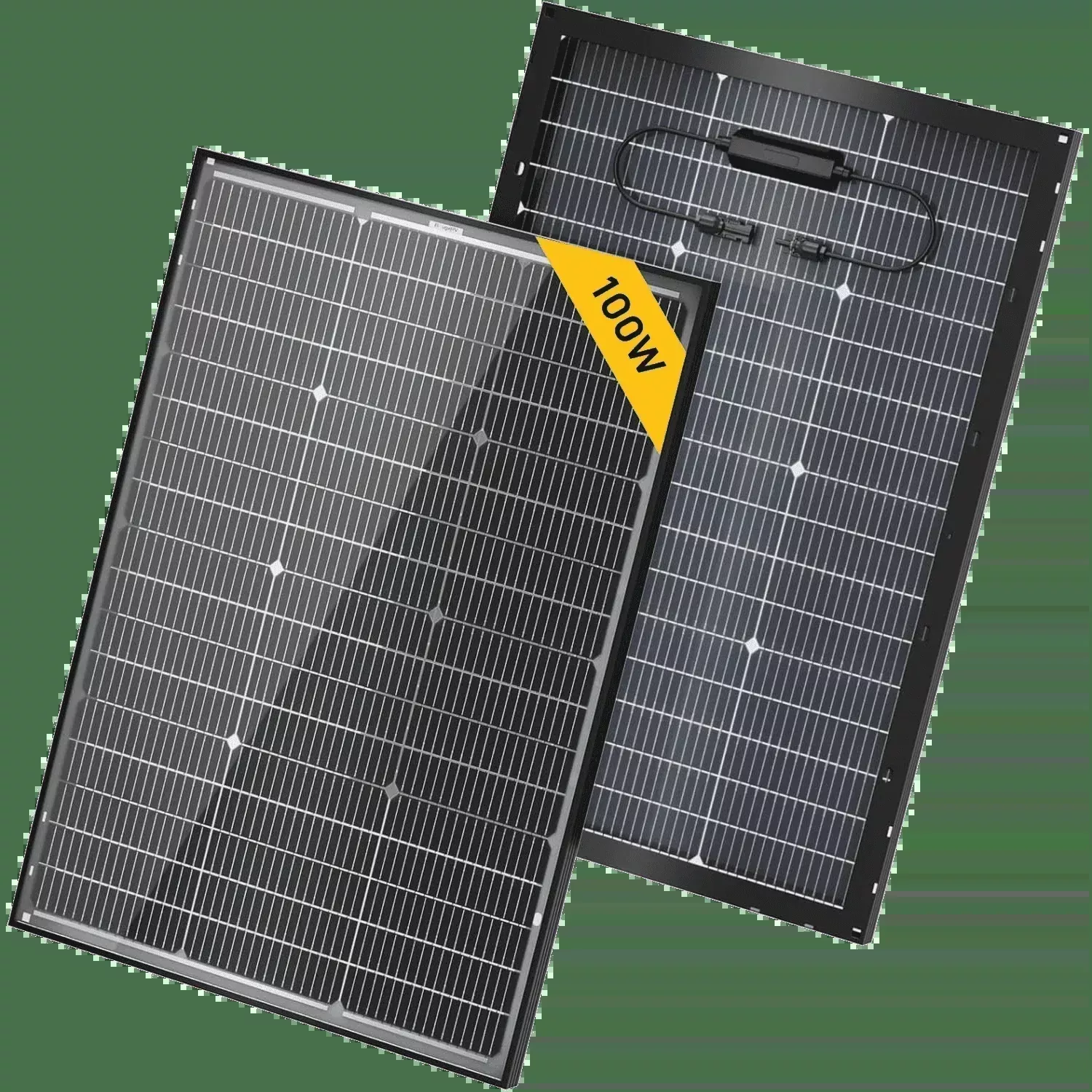 BougeRV 16BB N-Type 12V/24V 100 Watt Bifacial Solar Panel