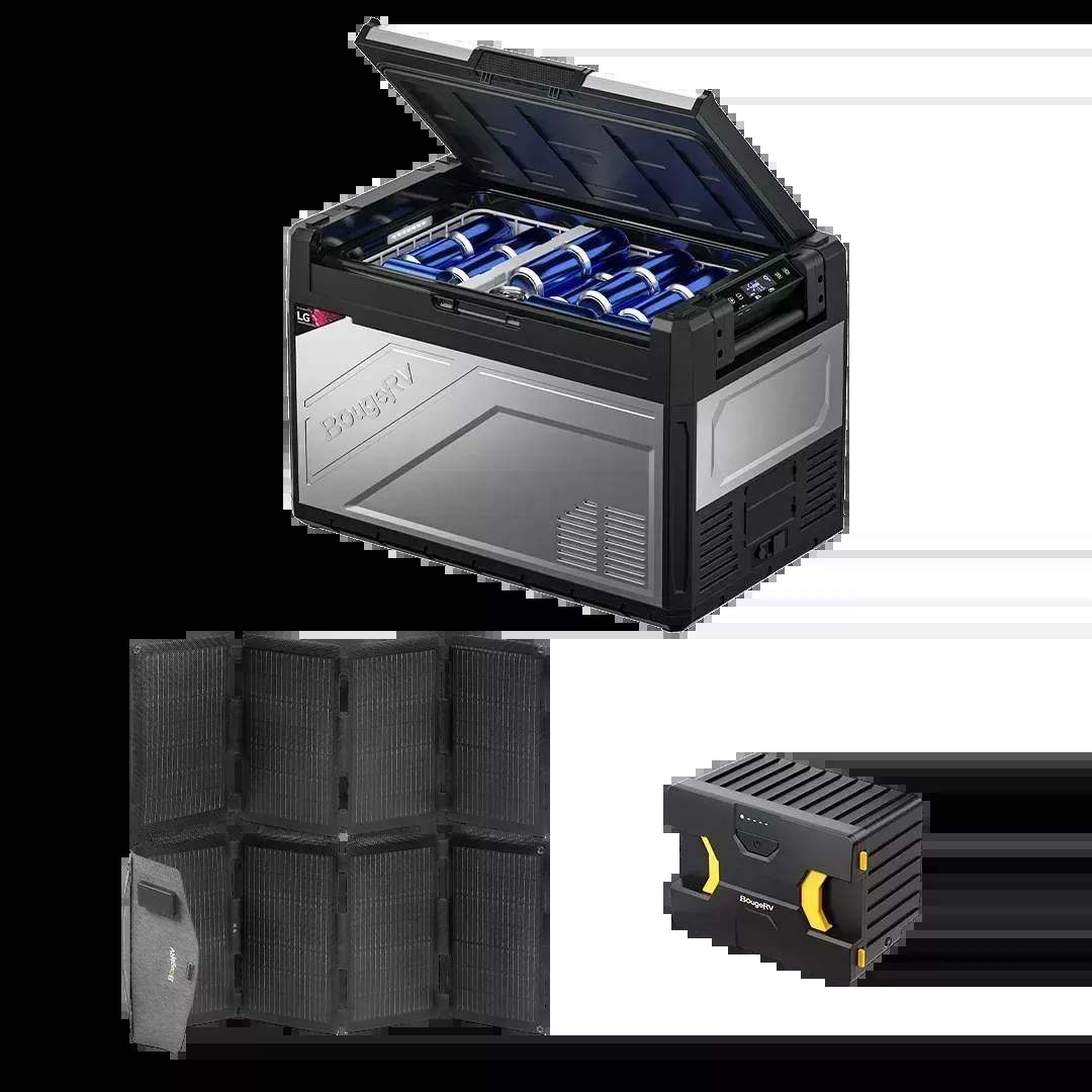 BougeRV Rocky Solar Battery Portable Fridge Kit