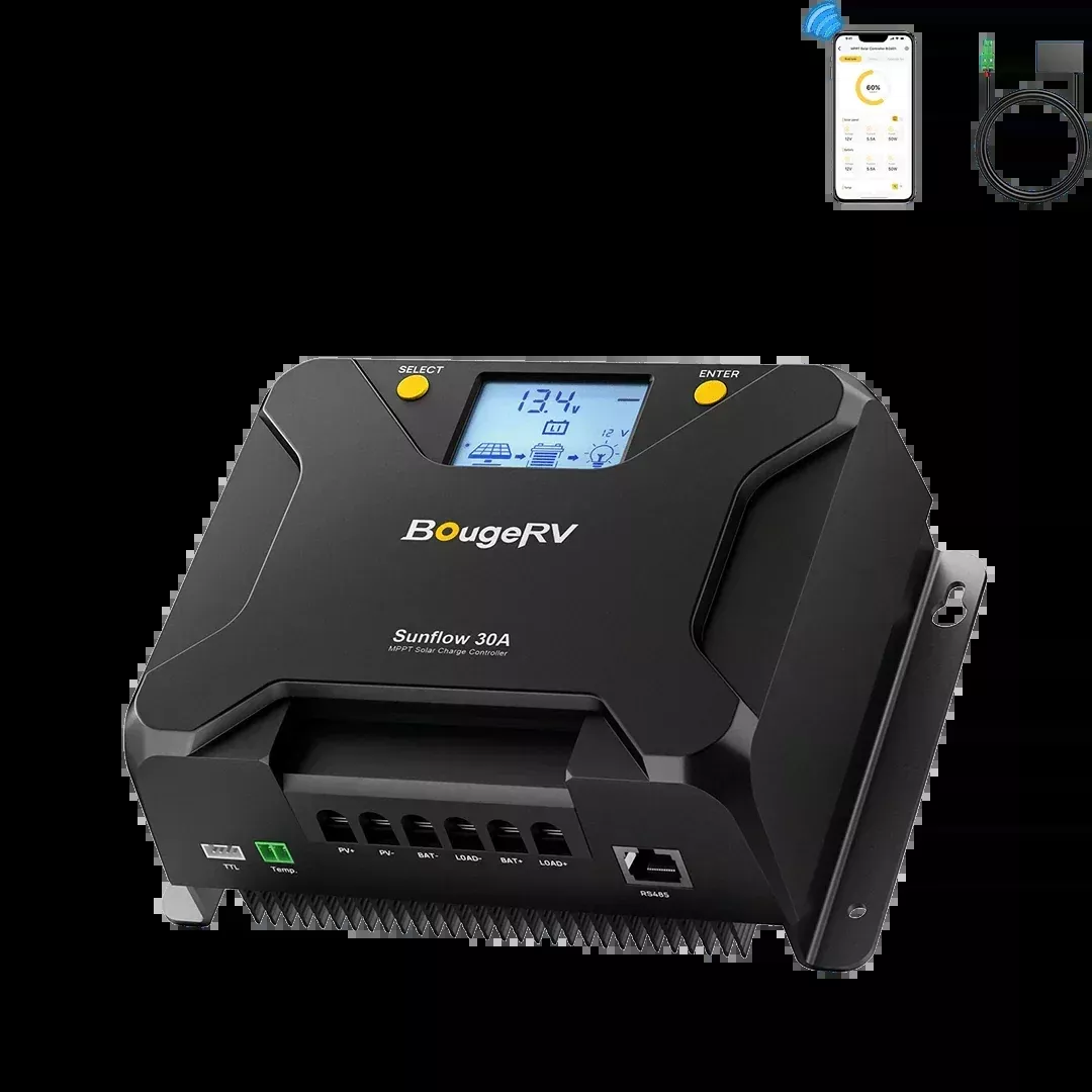 BougeRV Sunflow 30A MPPT Solar Charge Controller 12V/24V