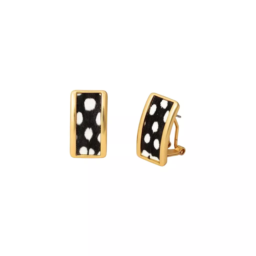 Brackish Blackwood Village Stud Gold Earrings