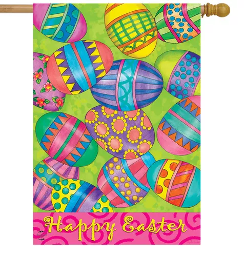 Briarwood Lane Easter Eggs House Flag #H00786