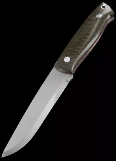 Brisa Trapper 115 Scandi Elmax Micarta Leather - Fixed Blade