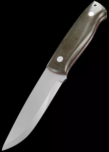 Brisa Trapper 95 Scandi Elmax Micarta Leather - Fixed Blade