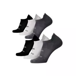 Brooks Running Run-In No Show 6-Pack - Asphalt/White/Black - L